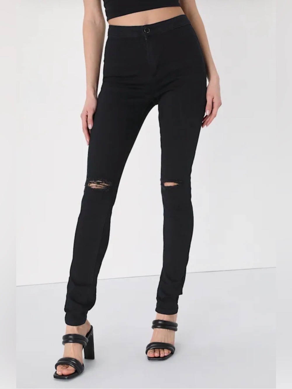 Practice Makes Perfect Black High-Waisted Skinny Jeans - Size 3
